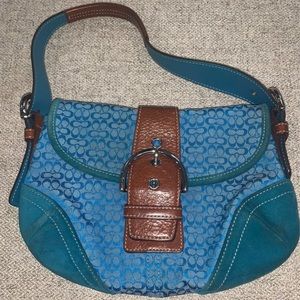 Blue Coach Handbag